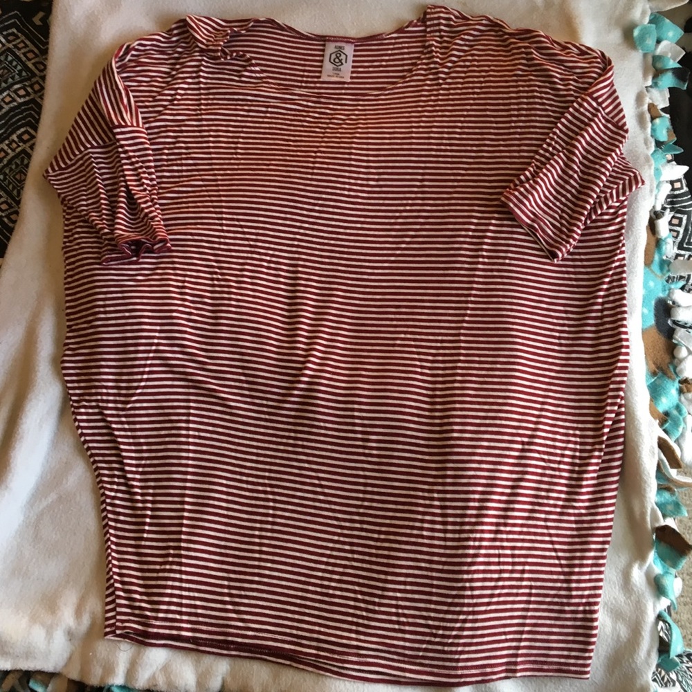 Agnes & Dora striped dolman tunic. L